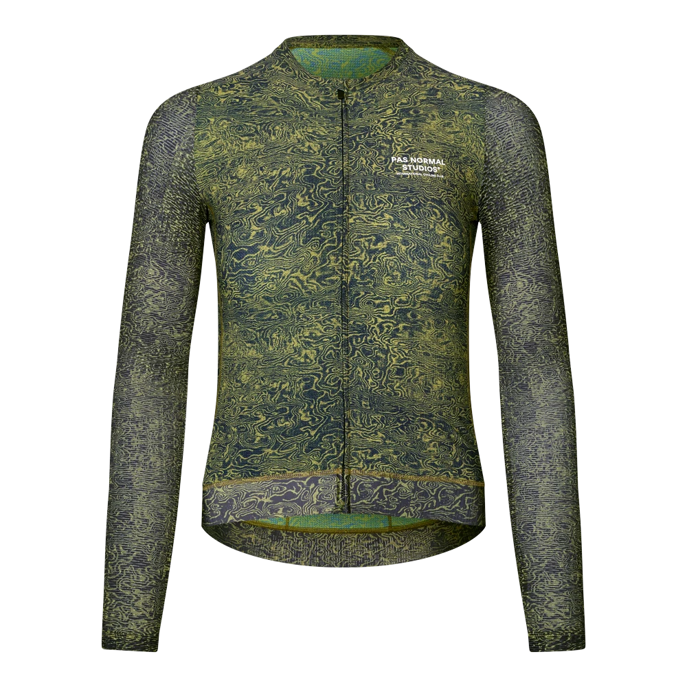 pns-dam-essential-light-long-sleeve-jersey-grain-dark-lime-2 Pas Normal Studios Essential Light Long Sleeve Jersey Dam - Bild 1