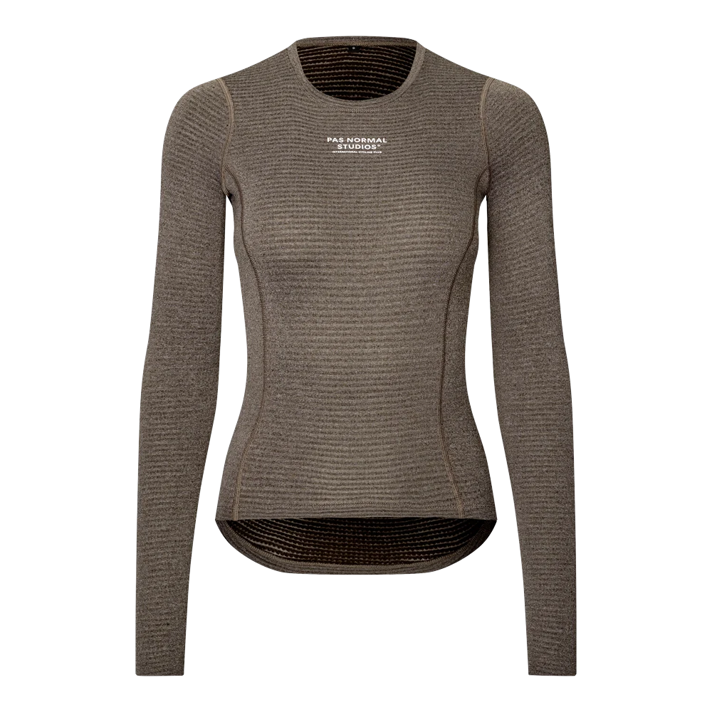 pns-dam-thermal-long-sleeve-baselayer-dark-coffee-2 Pas Normal Studios Thermal Long Sleeve Baselayer Dam - Bild 1