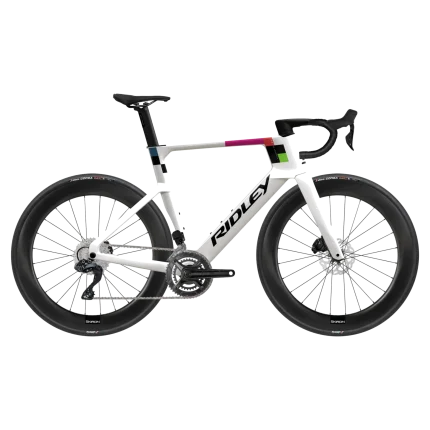 Ridley E-Noah, Shimano 105 Di2 2x12, Pearl White/Black